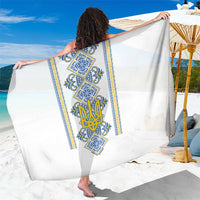 Vyshyvanka Day Sarong Ukrainian Folk Traditions Pattern White Version