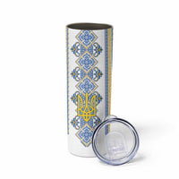 Vyshyvanka Day Skinny Tumbler Ukrainian Folk Traditions Pattern White Version
