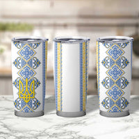 Vyshyvanka Day Tumbler Cup Ukrainian Folk Traditions Pattern White Version