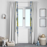 Vyshyvanka Day Window Curtain Ukrainian Folk Traditions Pattern White Version