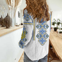 Vyshyvanka Day Women Casual Shirt Ukrainian Folk Traditions Pattern White Version