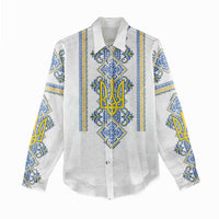 Vyshyvanka Day Women Casual Shirt Ukrainian Folk Traditions Pattern White Version