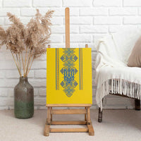Vyshyvanka Day Canvas Wall Art Ukrainian Folk Traditions Pattern Yellow Version