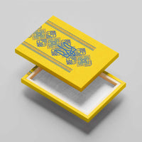 Vyshyvanka Day Canvas Wall Art Ukrainian Folk Traditions Pattern Yellow Version