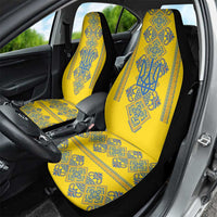 Vyshyvanka Day Car Seat Cover Ukrainian Folk Traditions Pattern Yellow Version