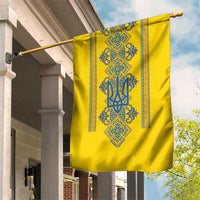 Vyshyvanka Day Garden Flag Ukrainian Folk Traditions Pattern Yellow Version