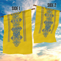 Vyshyvanka Day Garden Flag Ukrainian Folk Traditions Pattern Yellow Version