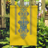 Vyshyvanka Day Garden Flag Ukrainian Folk Traditions Pattern Yellow Version