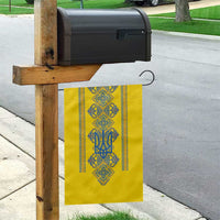 Vyshyvanka Day Garden Flag Ukrainian Folk Traditions Pattern Yellow Version