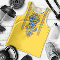 Vyshyvanka Day Men Tank Top Ukrainian Folk Traditions Pattern Yellow Version