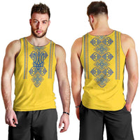 Vyshyvanka Day Men Tank Top Ukrainian Folk Traditions Pattern Yellow Version