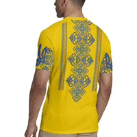 Vyshyvanka Day Rugby Jersey Ukrainian Folk Traditions Pattern Yellow Version