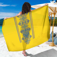 Vyshyvanka Day Sarong Ukrainian Folk Traditions Pattern Yellow Version