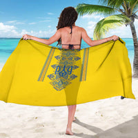 Vyshyvanka Day Sarong Ukrainian Folk Traditions Pattern Yellow Version