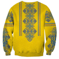 Vyshyvanka Day Sweatshirt Ukrainian Folk Traditions Pattern Yellow Version