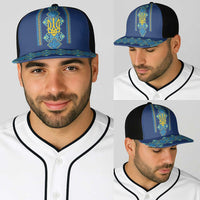 Vyshyvanka Day Baseball Net Cap Ukrainian Folk Traditions Pattern Blue Version