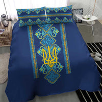 Vyshyvanka Day Bedding Set Ukrainian Folk Traditions Pattern Blue Version
