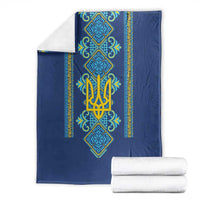 Vyshyvanka Day Blanket Ukrainian Folk Traditions Pattern Blue Version