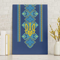 Vyshyvanka Day Canvas Wall Art Ukrainian Folk Traditions Pattern Blue Version