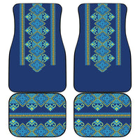 Vyshyvanka Day Car Mats Ukrainian Folk Traditions Pattern Blue Version