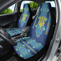 Vyshyvanka Day Car Seat Cover Ukrainian Folk Traditions Pattern Blue Version