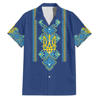 Vyshyvanka Day Family Matching Mermaid Dress and Hawaiian Shirt Ukrainian Folk Traditions Pattern Blue Version