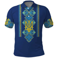 Vyshyvanka Day Polo Shirt Ukrainian Folk Traditions Pattern Blue Version