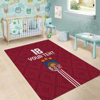 Custom Latvia Football Area Rug Latvijas Go Champion Folk Pattern