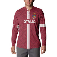 Custom Latvia Football Button Sweatshirt Latvijas Go Champion Folk Pattern