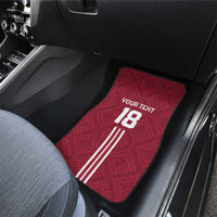 Custom Latvia Football Car Mats Latvijas Go Champion Folk Pattern