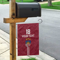 Custom Latvia Football Garden Flag Latvijas Go Champion Folk Pattern