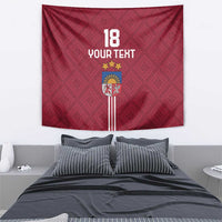 Custom Latvia Football Tapestry Latvijas Go Champion Folk Pattern