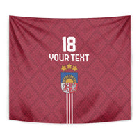 Custom Latvia Football Tapestry Latvijas Go Champion Folk Pattern