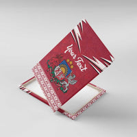 Personalized Latvia Canvas Wall Art Latvijas Republika Folk Pattern