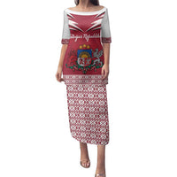 Personalized Latvia Family Matching Puletasi and Hawaiian Shirt Latvijas Republika Folk Pattern