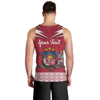 Personalized Latvia Men Tank Top Latvijas Republika Folk Pattern