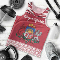 Personalized Latvia Men Tank Top Latvijas Republika Folk Pattern