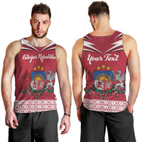 Personalized Latvia Men Tank Top Latvijas Republika Folk Pattern