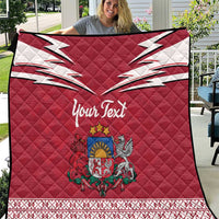 Personalized Latvia Quilt Latvijas Republika Folk Pattern