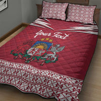 Personalized Latvia Quilt Bed Set Latvijas Republika Folk Pattern