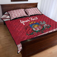 Personalized Latvia Quilt Bed Set Latvijas Republika Folk Pattern