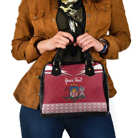 Personalized Latvia Shoulder Handbag Latvijas Republika Folk Pattern