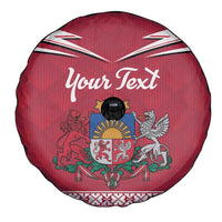 Personalized Latvia Spare Tire Cover Latvijas Republika Folk Pattern