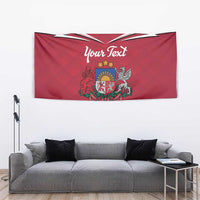 Personalized Latvia Tapestry Latvijas Republika Folk Pattern