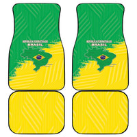 Brazil Coat Of Arms Car Mats With Flag Style - Wonder Print Shop