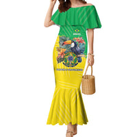 Brazil Coat Of Arms Mermaid Dress With Flag Style - Wonder Print Shop