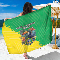 Brazil Coat Of Arms Sarong With Flag Style - Wonder Print Shop