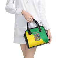 Brazil Coat Of Arms Shoulder Handbag With Flag Style