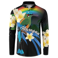 Nicaragua Independence Day Button Sweatshirt En Dios confiamos - Wonder Print Shop