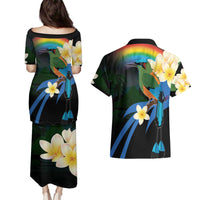 Nicaragua Independence Day Couples Matching Puletasi and Hawaiian Shirt En Dios confiamos - Wonder Print Shop